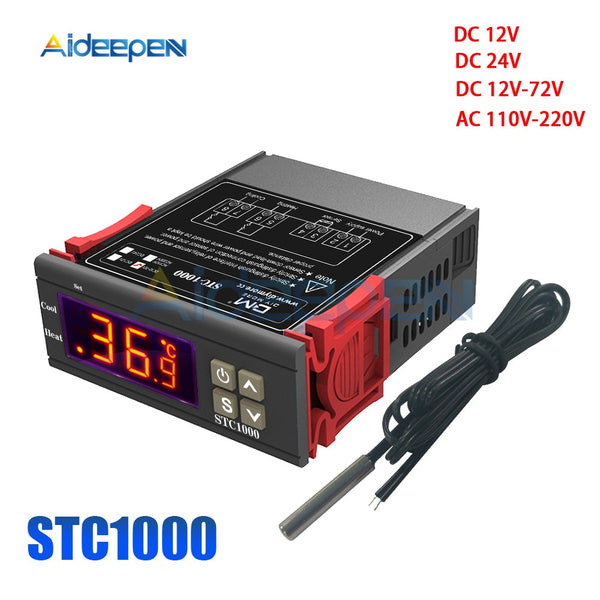 STC 1000 STC1000 LED Digital Thermostat Temperature Controller for Incubator Regulator Relay Heating Cooling 12V 24V 110V 220V on AliExpress