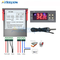 STC 3000 10A LED Digital Temperature Controller DC 12V Thermometer Thermo Controller Switch Probe Sensor with Heating Cooling