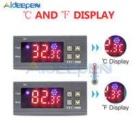 STC 3000 10A LED Digital Temperature Controller DC 12V Thermometer Thermo Controller Switch Probe Sensor with Heating Cooling