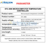 STC 3000 DC 24V 10A LED Digital Temperature Controller Thermostat Thermometer Temperature Control Switch Sensor Heating Cooling