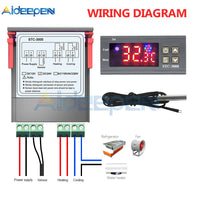 STC 3000 DC 24V 10A LED Digital Temperature Controller Thermostat Thermometer Temperature Control Switch Sensor Heating Cooling