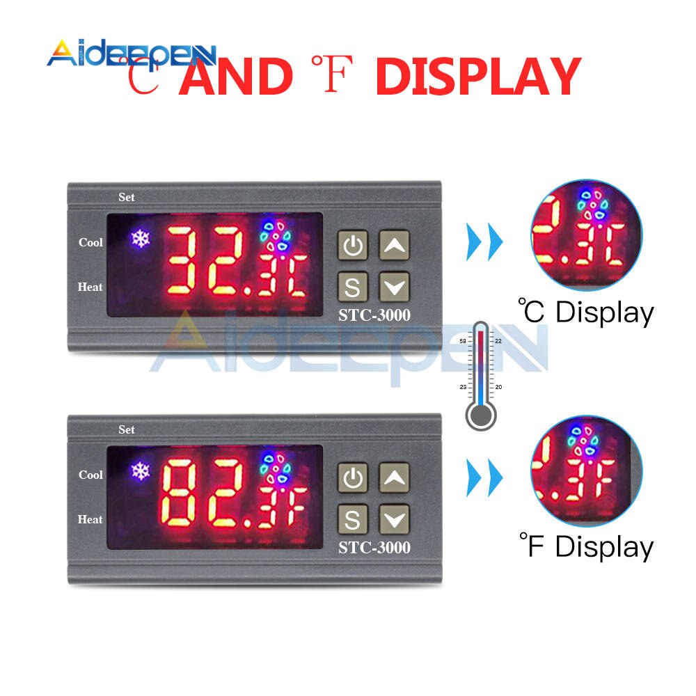STC 3000 STC 1000 STC 100 Temperature Controller 12V 24V 110V 220V LED ...