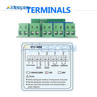 STC 3008 Dual Digital Temperature Controller Two Relay Output Thermostat with Sensor DC12V 24V AC110 220V Home Fridge Cool Heat
