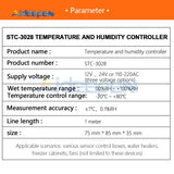 STC 3028 Intelligent Digital Display Temperature Humidity Controller Display Thermometer Hygrometer For Fridge Home Industry on AliExpress