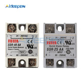 Solid State Relay SSR 25AA SSR 40AA 25A 40A AC Control AC Relais 80 280V AC TO 90 480V AC SSR 25AA 40AA