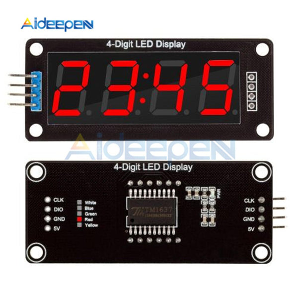 TM1637 4 Digit 0.56" RED LED Display Tube Decimal 7 Segments Clock Double Dots Module 0.56 inch For Arduino