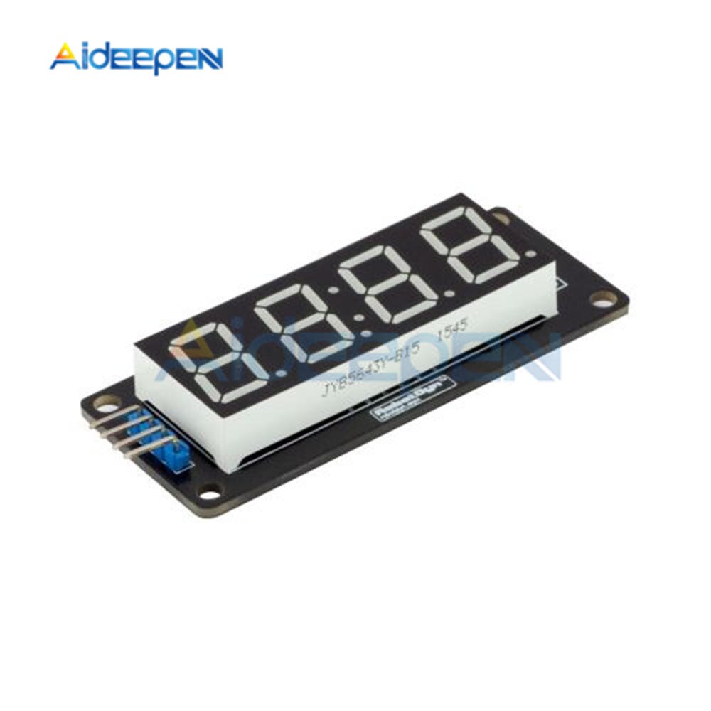 TM1637 4 Digit 0.56 inch Yellow Digital LED Display Tube Decimal 7 Seg ...