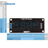 TM1637 4 Digit 0.56 inch Yellow Digital LED Display Tube Decimal 7 Segments Clock Double Dots Module 30x14mm For Arduino