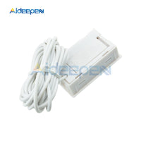 TPM 10 Digital LCD Thermometer Temperature Sensor Meter Weather Station Diagnostic tool Thermal Regulator 2m Cable White Case