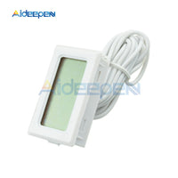 TPM 10 Digital LCD Thermometer Temperature Sensor Meter Weather Station Diagnostic tool Thermal Regulator 2m Cable White Case