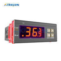 Two Relay Output LED Digital Temperature Controller STC 1000 110V 220V 12V 24V Thermoregulator thermostat with Heater Cooler 10A