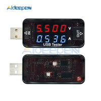 USB Current Voltage Charging Detector 4 Digits Mobile Power Current Voltmeter Ammeter Voltage Charger Tester Double Row Shows