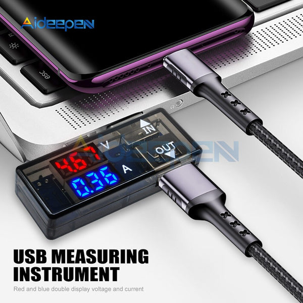Usb charger doctor outlet voltage current meter
