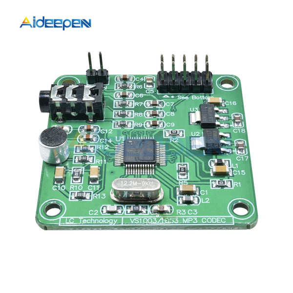 VS1053 MP3 Module Development Board w/ On Board Recording Function SPI Interface Encoding Recording Control Signal Filter