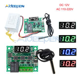 W1209 DC 12V AC 110 220V Thermostat Temperature Controller Incubation Switch Heat Cool Temp Thermo Module Red Blue Green White