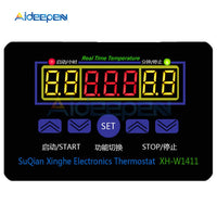 W1411 AC 110V 220V DC 12V 10A LED Digital Temperature Controller Thermostat Control Switch Real Time Temperature Regulator