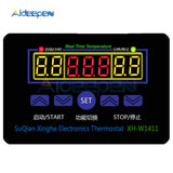 W1411 AC 110V 220V DC 12V 10A LED Digital Temperature Controller Thermostat Control Switch Real Time Temperature Regulator