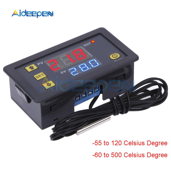 W3230  60~500℃ DC 5V 12V 24V 110V 220V AC Digital Temperature Controller LED Display Thermostat With Heating Cooling Switch on AliExpress