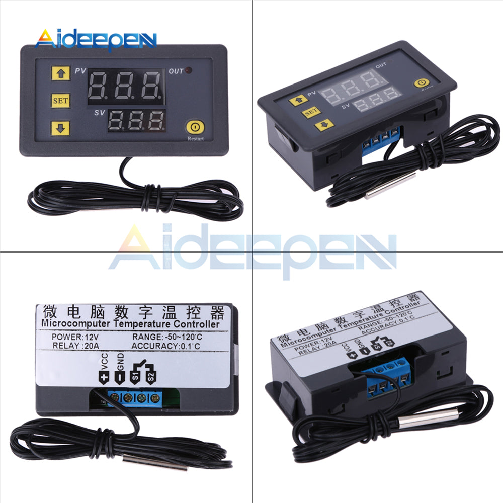 W3230 DC 12V Digital Temperature Controller Thermostat Regulator Heati ...