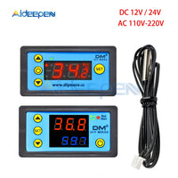 W3231 AC 110V 220V DC12V 24V Digital Thermostat Temperature Controller Regulator Meter Tester Single/Dual Display Replace W3230