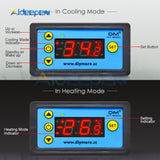 W3231 AC 110V 220V DC12V 24V Digital Thermostat Temperature Controller Regulator Meter Tester Single/Dual Display Replace W3230