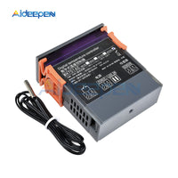 WH7016C DC 12V 24V AC 220V 10A LCD Digital Temperature Controller Regulator Thermostat Switch Thermometer with Sensor Probe