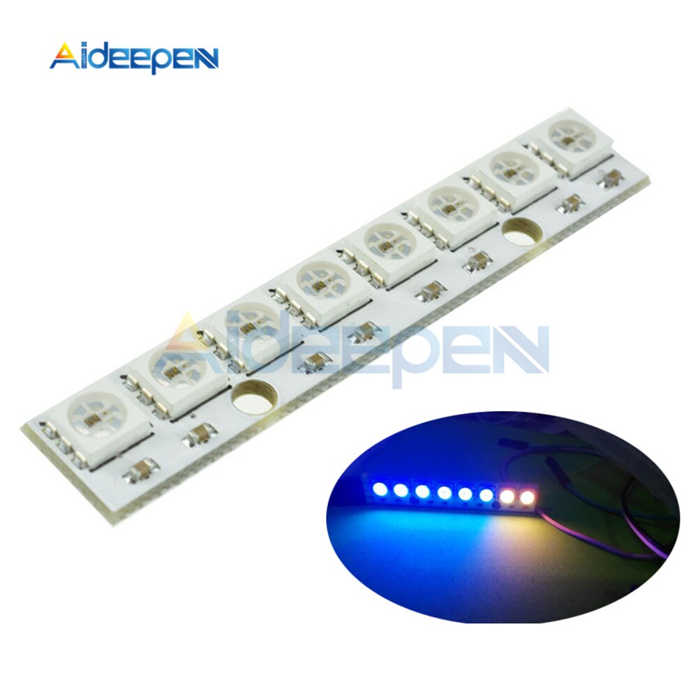 WS2812 WS2812B WS 2811 5050 RGB LED Lamp Panel Module 5V 8 Channel 8 B ...