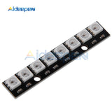 WS2812 WS2812B WS 2811 5050 RGB LED Lamp Panel Module 5V 8 Channel 8 Bit Rainbow LED Precise for Arduino Black/White Board