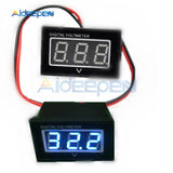 Waterproof Digital Voltmeter DC 2.5 30V Digital Voltmeter Voltage Panel Meter Blue LED Screen For Electromobile Motorcycle Car