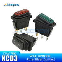 Waterproof KCD3 Rocker Switch Power Switch 2 position 3 Pins Electrical Equipment With Light Switch 15A 250VAC/20A 125VAC