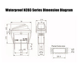 Waterproof KCD3 Rocker Switch Power Switch 2 position 3 Pins Electrical Equipment With Light Switch 15A 250VAC/20A 125VAC