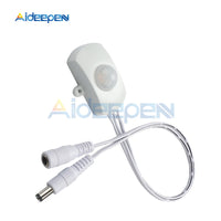 White/Black DC 5 24V 5A PIR Sensor Switch Mini PIR Infrared IR Motion Sensor Detector Switch Module for LED Strip Light 5V 12V 24V