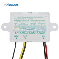 XH W3002 AC 110V 220V Digital LED Temperature Controller 10A Thermostat Thermostatic Control Switch With Probe Sensor W3002
