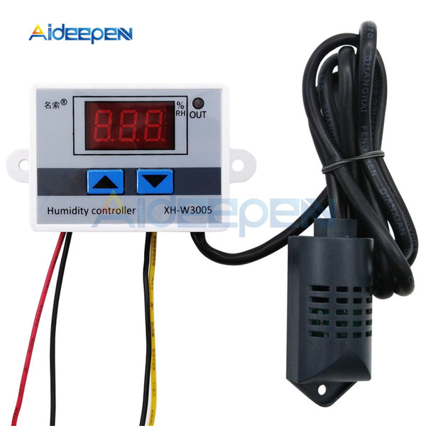 XH W3005 W3005 Digital Humidity Controller DC 12V 10A 120W Hygrometer Humidity Control Switch 0~99%RH Hygrostat Humidity Sensor