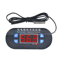 Ac 220V Led Digital Thermostat Temperature Alarm Controller Meter Module Red/ Blue Red