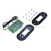 Ac/dc12V Digital Thermostat Temperature Alarm Controller Sensor Meter Blue/red Led