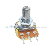 B20K Ohm Linear Taper Rotary Potentiometer 15Mm Shaft 3 Pin With Nuts Basic Tools