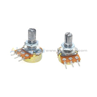 B20K Ohm Linear Taper Rotary Potentiometer 15Mm Shaft 3 Pin With Nuts Basic Tools
