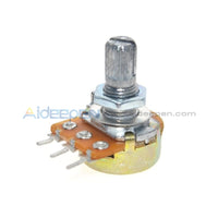B20K Ohm Linear Taper Rotary Potentiometer 15Mm Shaft 3 Pin With Nuts Basic Tools