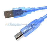 Blue 30Cm Usb A Male To Type B Plug Cable Basic Tools