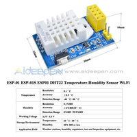 Esp-01S Esp-01 Dht22 Temperature Humidity Sensor Wifi Module