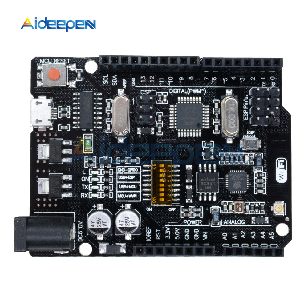 for WeMos WIFI ATmega328P + ESP8266 (32Mb Memory) USB to TTL CH340 CH3 ...