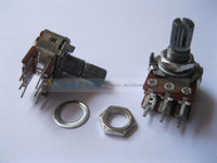 Metal Alloy B1K 6Pin Shaft Wh148 Potentiometer 15Mm B2K B5K B10K B20K B50K B100K B500K Basic Tools