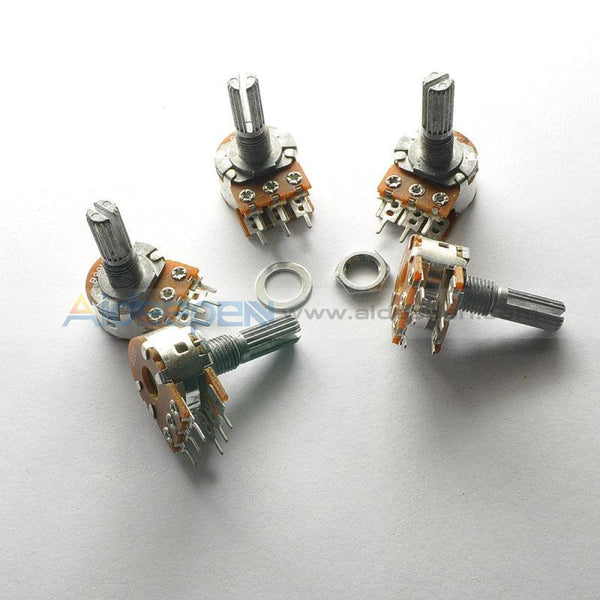 Metal Alloy B1K 6Pin Shaft Wh148 Potentiometer 15Mm B2K B5K B10K B20K B50K B100K B500K Basic Tools