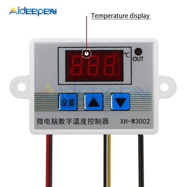 Digital 24V XH-W3002LED Temperature Controller Microcomputer Thermostat Sensor