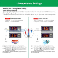 Stc-1000 All-Purpose Temperature Controller Thermostat Aquarium W/sensor
