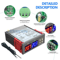 Stc-3018 Ac 110V-220V Digital Dual Temperature Controller Thermostat Temp Probe