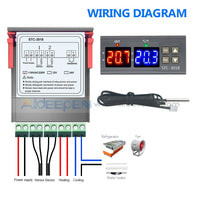 Stc-3018 Ac 110V-220V Digital Dual Temperature Controller Thermostat Temp Probe