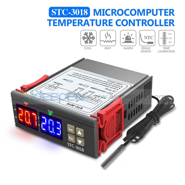 Stc-3018 Ac 110V-220V Digital Dual Temperature Controller Thermostat Temp Probe