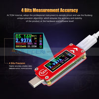 Tc64 Type-C Usb Color Lcd Voltmeter Ammeter Voltage Current Meter Multimeter Testers